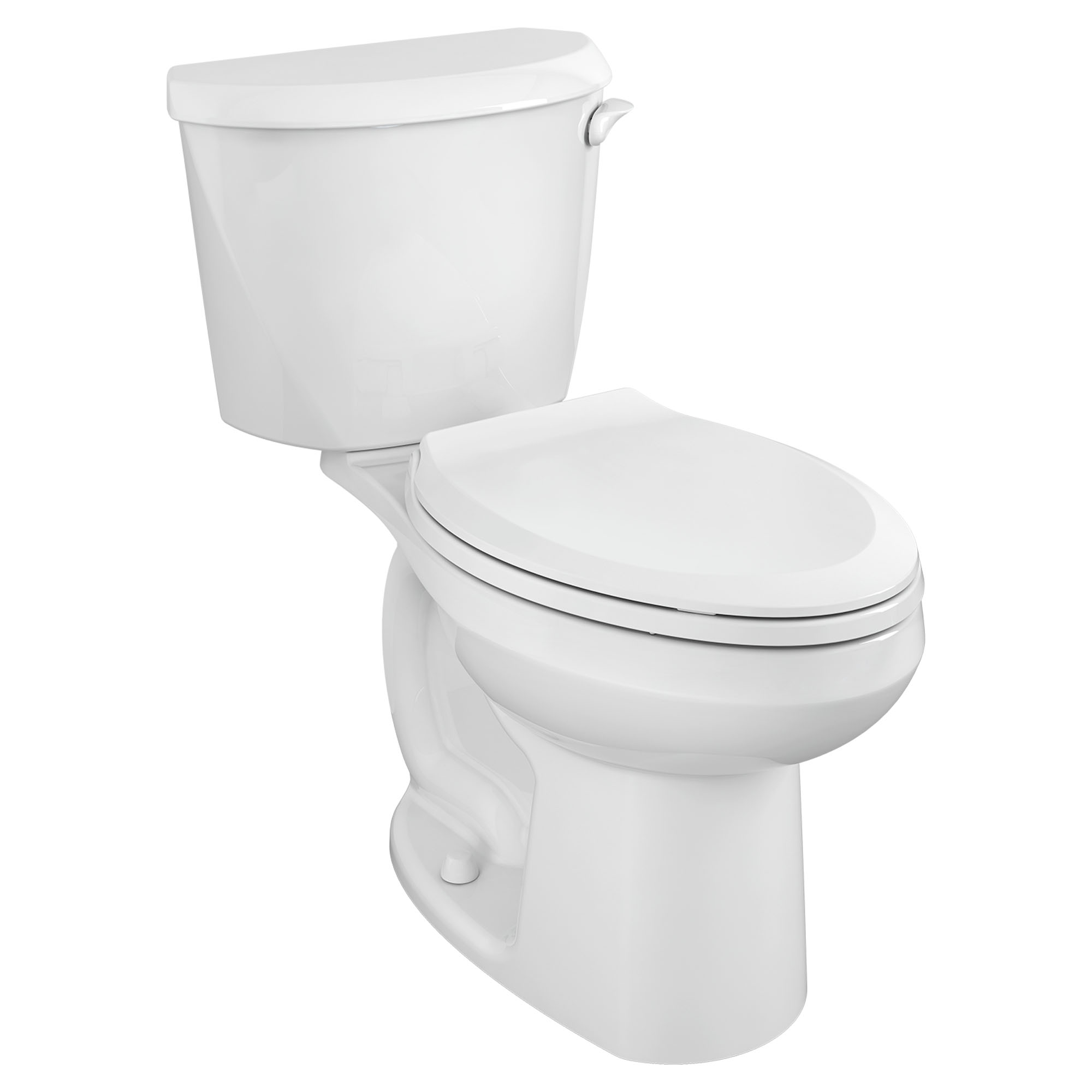Toilette Colony, 2 pièces, 1,28 gpc/4,8 lpc, à cuvette allongée à hauteur de chaise, sans siège, levier de déclenchement à droite, sans siège